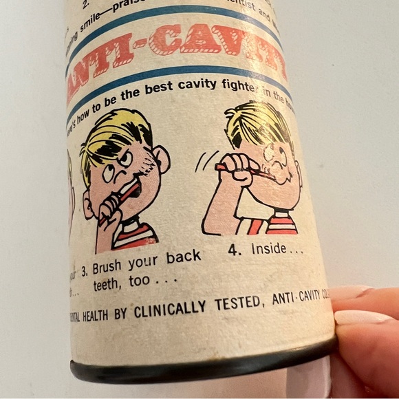 50s Bank "Cavity Fighter's Bank" Cartoonish graphics from Colgate Vintage Penny - Picture 7 of 13